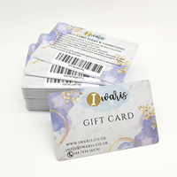 Tarjeta de Regalo de Plástico Personalizada con Impresión de Código de Barras Único y Sobre para la Tarjeta
