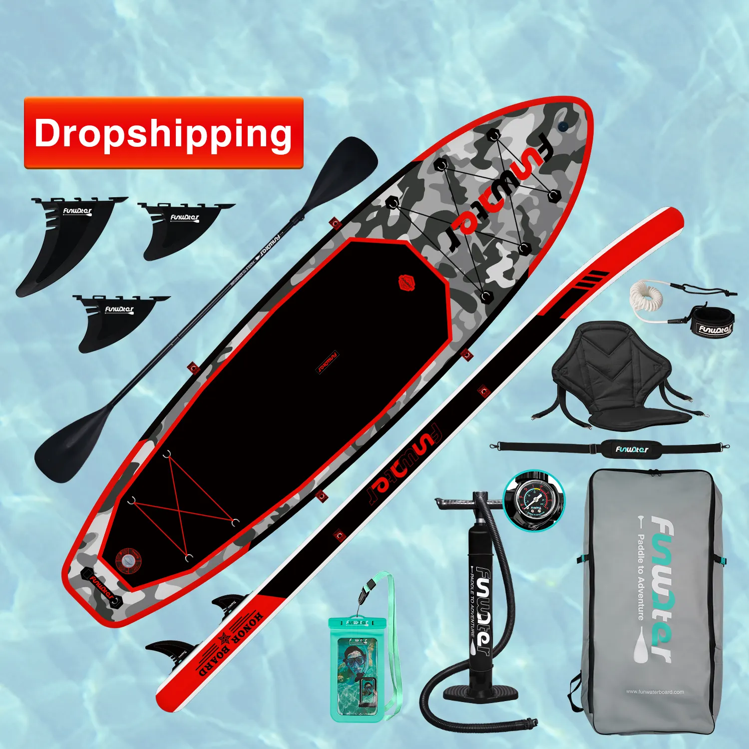 FUNWATER Drops hipping OEM Wassersport Aufblasbares Paddle Board Großhandel Sup Board Surf Paddle board ISUP