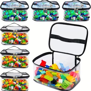 Pochette de toilette transparente en PVC noir avec logo personnalisé, grande pochette cosmétique imperméable, sac de maquillage de voyage pour fête au bord de la <span class=keywords><strong>piscine</strong></span>, plage - Product Image 5