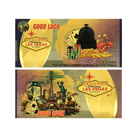 Ensemble de cartes dorées Anime Vegas, thème divertissement porte-bonheur, objet de collection, souvenir, cadeau décoratif