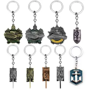 Vendita calda World Of Tanks portachiavi ciondolo Mini serbatoio modello portachiavi ciondolo