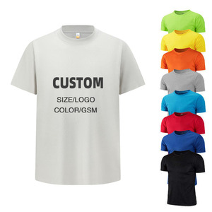 メンズ 速乾スポーツTシャツ ポリエステル製 ロゴプリント対応 吸汗速乾 トレーニングウェア ジム ランニング用 卸売可能 - Product Image 1
