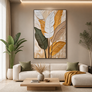 <span class=keywords><strong>Arte</strong></span> Mural <span class=keywords><strong>de</strong></span> Lona Texturizada <span class=keywords><strong>de</strong></span> Gran Tamaño, Hecho a Mano, Estilo Moderno y Lujoso, Personalizado, con Diseño <span class=keywords><strong>de</strong></span> Planta 3D, Sin Marco - Product Image 1