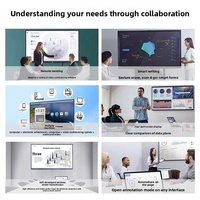 Tableau blanc interactif à écran tactile plat 4K 75 pouces, tableau intelligent avec 40 points LED pour une utilisation en classe ou en entreprise
