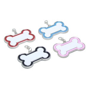 DIY昇華犬の骨ペットタグ金属猫ジュエリーペンダント熱伝達プリント名札カスタム昇華ブランクメタルドッグタグ - Product Image 6