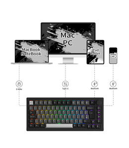 Clavier mécanique AKKO 5075B Plus noir et argent VIA ISO-DE 3 1 (UK/DE/Nordique) rétroéclairé RGB, échangeable à chaud, tri-mode - Product Image 4