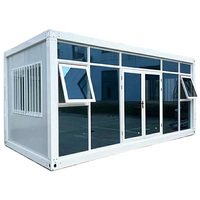 Maison modulaire préfabriquée portable, 2 chambres, 1 salle de bain, mini-maison mobile pour habitation, bureau, hôtel