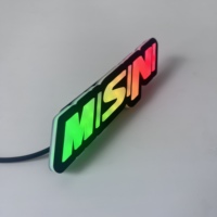 Logo automatique personnalisé lumière LED calandre de voiture emblème RGB LED grillé insigne pour Hellcat avant enseignes électroniques pour contrôleur de voiture BT