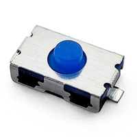 Micro-interrupteur tactile SMD 4x6mm 4 broches normalement fermé (NF) à bouton bleu pour réparation de clé de voiture, télécommande automobile, serrurier
