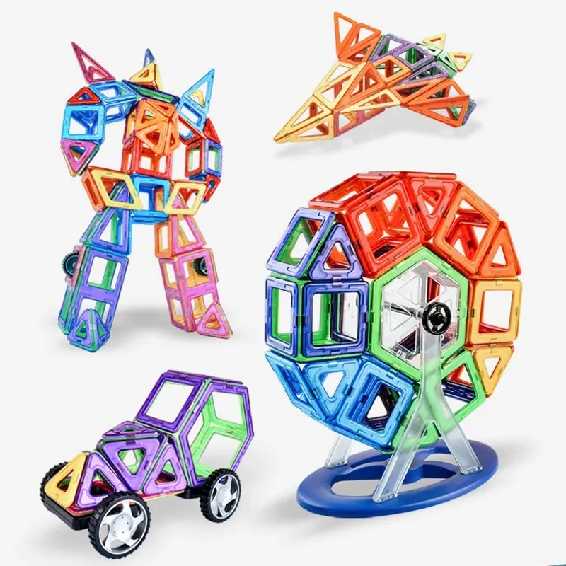 Big Size Magnetic Designer Magnet Building Blocks Construction Set Magnetic Bircks DIY Toys For Children Gifts