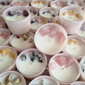 Décoration de Noël pour la maison, bougies artisanales en pot, 100% cire de soja naturelle, biologique, écologique, flocons de cire de soja, parfum personnalisé, 52 - Product Image 6