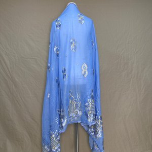 Vente en gros 12pcs coton doux broderie florale <span class=keywords><strong>Hijab</strong></span> Pashmina Écharpe Modal Voile Cap pour les musulmans africains mariage traditionnel - Product Image 2