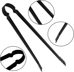 Pinces à <span class=keywords><strong>charbon</strong></span> à long manche, accessoires pour <span class=keywords><strong>barbecue</strong></span>, pinces résistantes à la chaleur pour la cuisine en plein air - Product Image 6