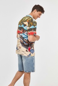 Camisa Hawaiana Verde para Hombre con Diseño Retro de Auto, Cuello Abierto, Corte Regular, Transpirable, Manga Corta, Camisa Casual de Verano - Product Image 5