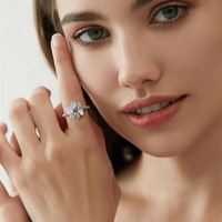 Offre Spéciale soleil fleur GRA certifié D couleur Moissanite anneau pendentif collier boucle d'oreille ensemble de bijoux en argent Sterling 925 femmes mariage