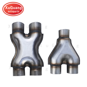 Универсальная X-образная/Н-образная труба XUGUANG с двумя входами и двумя выходами, 2, 2.5, 3 дюйма, для выхлопной системы автомобиля - Product Image 2