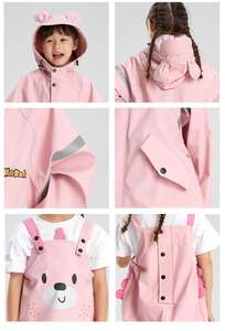 Combinaison de pluie pour enfants, combinaison de pluie pour garçons et filles, combinaison de pluie tout-en-un imperméable, salopette légère pour tout-petits, imperméable de pluie à motif de dessin animé - Product Image 2