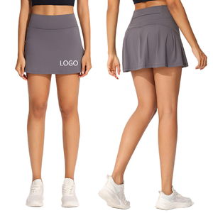 Op maat gemaakte logo dames golf geplooide rokken hoge taille hardloop workout tennisrok met verborgen zak snel drogende sportieve minirokken - Product Image 1