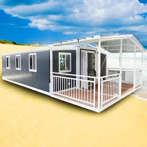 40ft 20ft Fácil Folding boxable casas expansível recipiente bungalow pré-fabricada casa casas moderno baixo custo