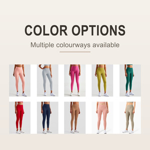 Leggings de yoga sans couture avec logo personnalisé, taille haute, poche cachée, pantalon de sport, 80% nylon 20% élasthanne, ultra doux pour femmes - Product Image 2