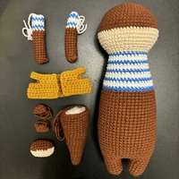 Nouveauté : Adorables poupées amigurumi en forme d'otter, jouets en crochet, peluches en forme d'otter