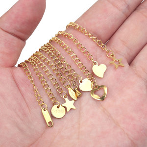 Extensor de Collar de Acero Inoxidable con Baño de Oro de 18K Resistente al Agua - <span class=keywords><strong>Cierre</strong></span> de Langosta - Extensor de Pulsera - Cadena Extensora - Product Image 3