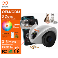 Caméra robot pour animaux Elecpet avec distribution de friandises à une touche |   Moniteur 360° avec audio bidirectionnel et suivi intelligent |   Double caméra, longue autonomie de la batterie