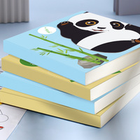 Couverture d'aspiration magnétique Animal Cute Panda Print 100 feuilles Carnet vierge Agenda hebdomadaire sans date Journal Notebook