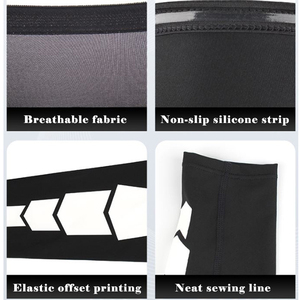 Direct usine, Manchons <span class=keywords><strong>de</strong></span> compression athlétiques respirants sans pied pour mollets, football et sport, avec protection tibiale intégrée - Product Image 3