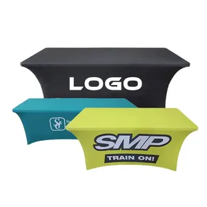 Trade Show Conference Table Cloth Custom Logo Table Cover