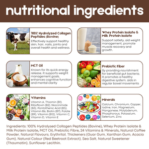 Kollajen yemek değiştirme hidrolize kollajen peptidler buzlu kahve zayıflama ve cilt durumu yüksek Protein kollajen kahve - Product Image 3