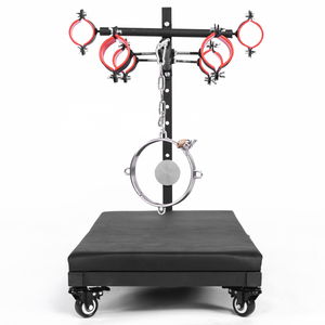 Chariot de bondage en acier au carbone BANSEY avec roulettes verrouillables et collier de cou Letto bondage Sedia bondage Love Chair - Product Image 4