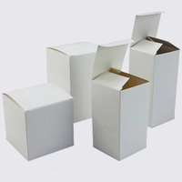 Boîte en carton kraft recyclé blanc vierge en gros, portable, pour emballage de parfums et cosmétiques