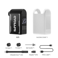 CYCLAMI A2S Mini pompe à pneu électrique automotrice 120PSI pompe à air portable avec affichage numérique sans fil de charge pour vélos