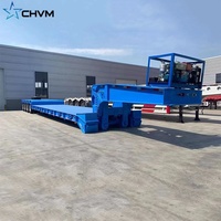 Hydraulischer Schwanenhals Hydraulischer ausziehbarer 4-Achs-Abnehmbarer Tieflader