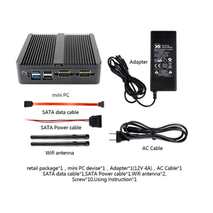 Sharerdp Custom Intel Core I3 I5 I7 7100U 7200U 8250U 7500U DDR4 <span class=keywords><strong>2</strong></span> Com <span class=keywords><strong>2</strong></span> LAN Ubuntu Linux мини-компьютер с промышленным управлением - Product Image 5