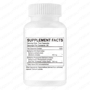Premium 500mg berbérine par portion vente chaude 60 capsules supplément botanique pour la santé cardiaque soutien immunitaire antioxydant - Product Image 2