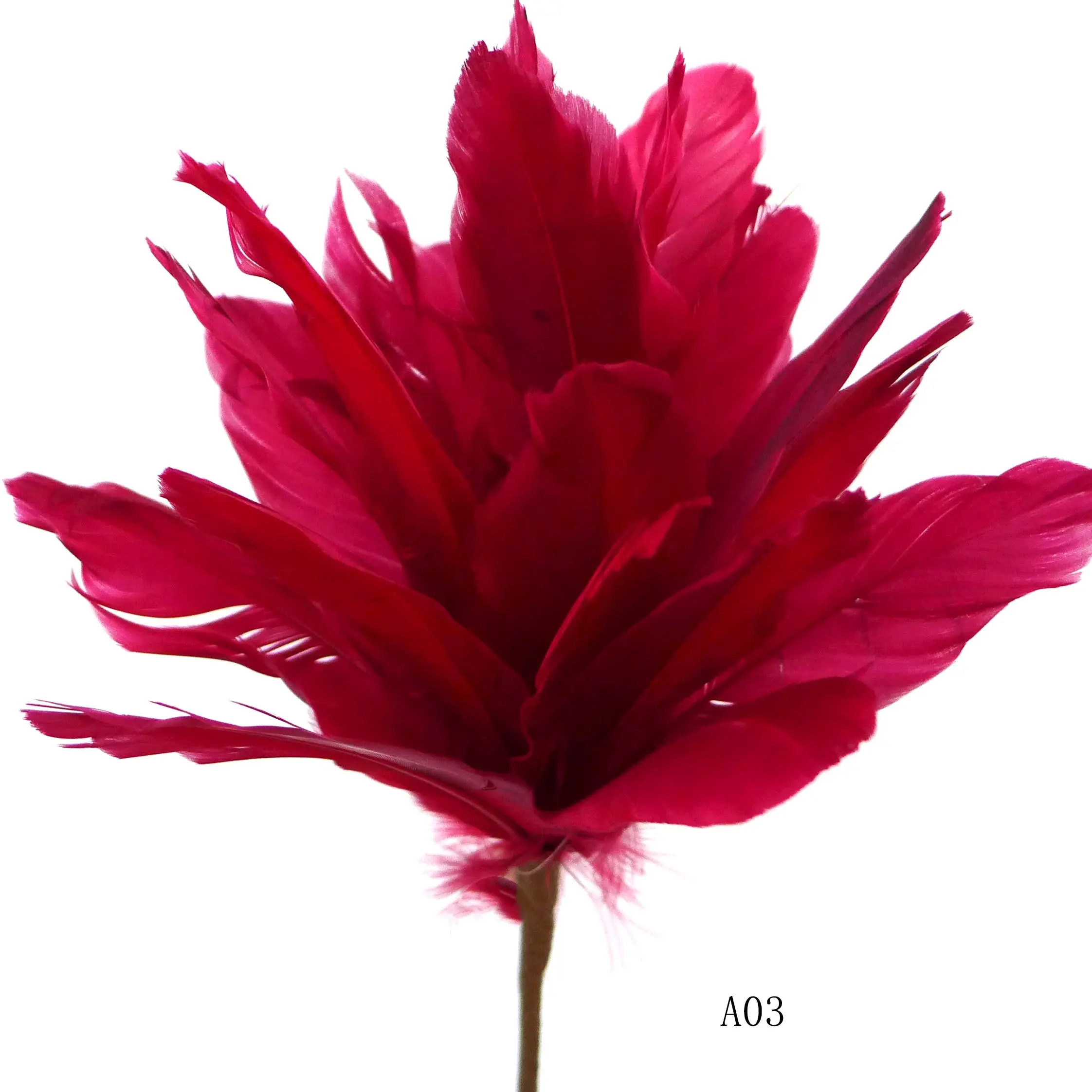 Fourniture en gros de fleurs de plumes de Coquille d'oie de Noël en plumes de tige de plumes d'oie mariage centres de table de fête des mères