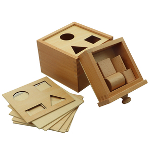 LT039 Montessori <strong>Blocks</strong> Multiple <strong>Shapes</strong> <strong>Blocks</strong> With Box Educational Wooden Montessori Material Toys for Kids - Product Image 6