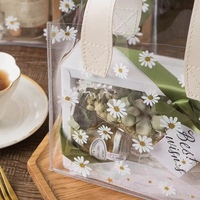 Sac fourre-tout transparent en pvc petites marguerites shopping sac de bonbons de mariage avec cadeau à la main sac cadeau d'anniversaire Dragon Boat Festival