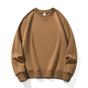 Sudadera de algodón puro de alta gama, 380G, gruesa, para otoño e invierno, camiseta básica de manga larga para hombre. - Product Image 1