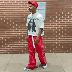 Pantalones Deportivos Casuales para Hombre, Personalizados, de Alta Calidad, de Nailon/Algodón, Estilo Desgastado, Ecológicos, Holgados, con Cintura Elástica y Transpirables - Product Image 3