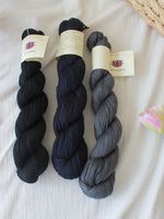 Fil mélangé soie et cachemire Lotus, pelote de 55g, 13Nm, filé à la main, anti-boulochage, teint, poids dentelle pour tricot à la main