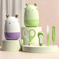 Set de Cortauñas 4 en 1 para Bebé, Cortador de Uñas de Acero Inoxidable, Lima de Uñas, Kit de Manicura para Niños, Tijeras Pequeñas para Bebés Recién Nacidos