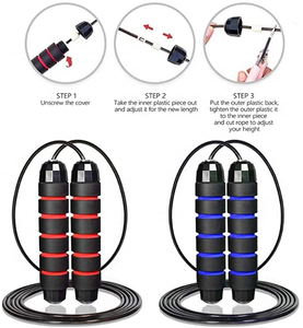 Thép hợp kim Polypropylene PVC 2 gói có thể điều chỉnh jump <span class=keywords><strong>rope</strong></span> cho tập luyện - Product Image 6
