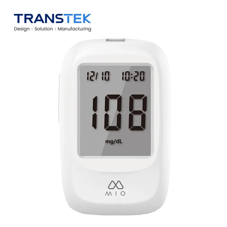 TRANSTEK Test rapido su grande schermo senza codifica striscia reattiva automatica glucometro misuratore di glucosio nel sangue medico digitale monitor