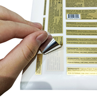 Étiquettes cosmétiques en feuille d'or brillante-Autocollants en vinyle imperméables pour soins de la peau de luxe et emballage de pot de crème