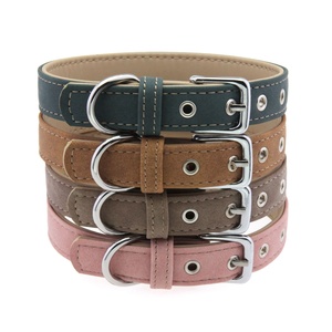 Collier pour animaux de compagnie en cuir PU texturé mat rétro, résistant à l'usure, doux et confortable, pour chats et chiens, pour les promenades quotidiennes en extérieur - Product Image 5