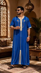 Qamis <span class=keywords><strong>Homme</strong></span> CCY, Kaftan Marocain Brodé Or, Djellaba Arabe, <span class=keywords><strong>Tenue</strong></span> de Prière Islamique pour l'Aïd, Ramadan, Arabie Saoudite, <span class=keywords><strong>Dubaï</strong></span>, Afrique - Product Image 4