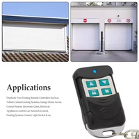 Télécommande universelle 433/315 MHz à 4 boutons avec code d'apprentissage ABS et métal pour système de porte de garage